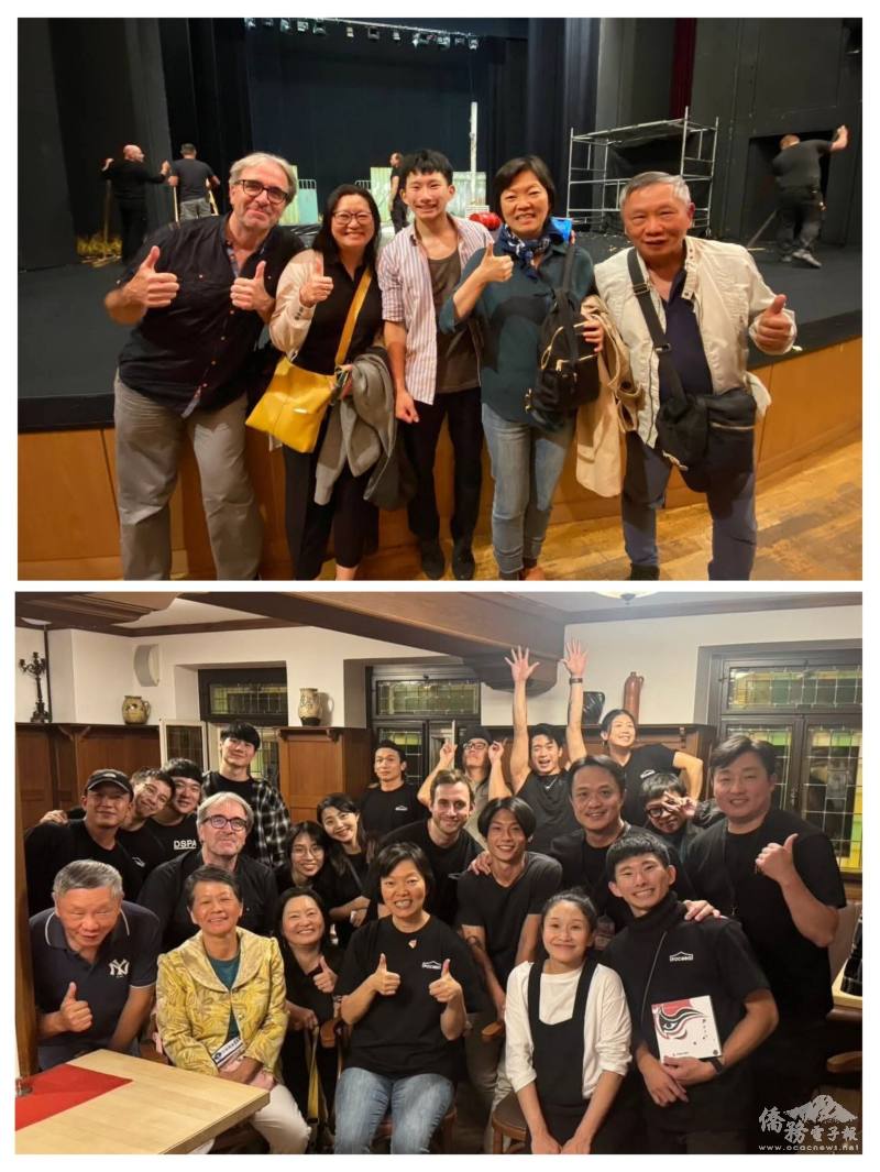 杜賽道夫的僑胞們祝賀台灣FOCASA馬戲的精采演出, 並與團員們合影