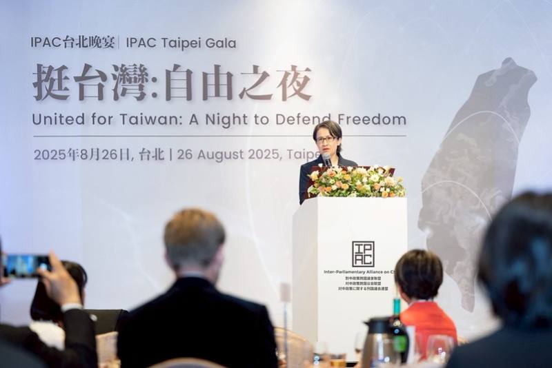 蕭美琴副總統26日晚間出席「對中政策跨國議會聯盟（IPAC）晚宴」