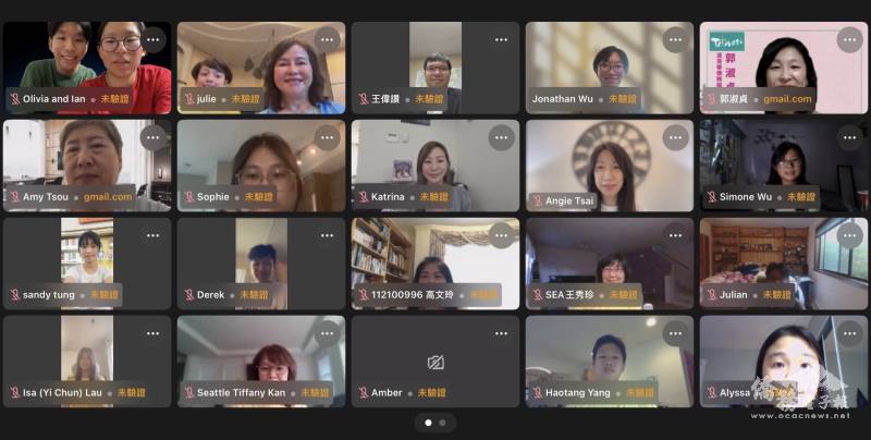 線上跨域交流活動合影