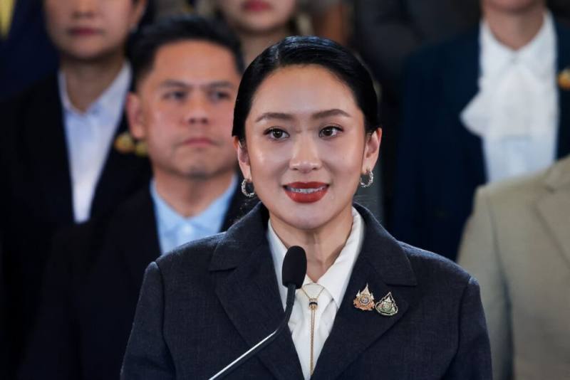 泰國停職總理貝東塔。（路透社）