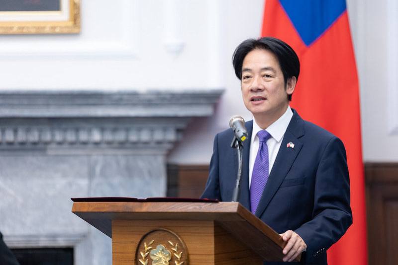 President Lai delivers remarks.