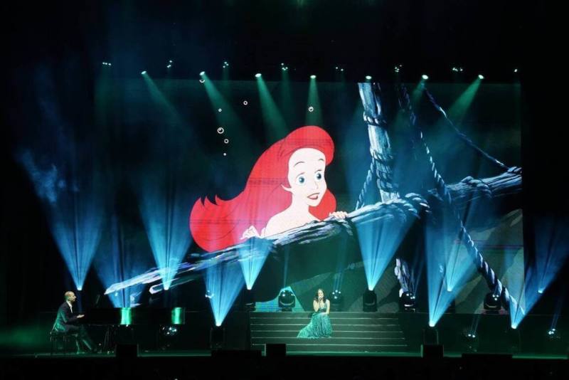 迪士尼「公主音樂會」11月登台，透過歌聲結合LED布景播放迪士尼精華動畫畫面，體驗經典旋律的感動。（牛耳提供）