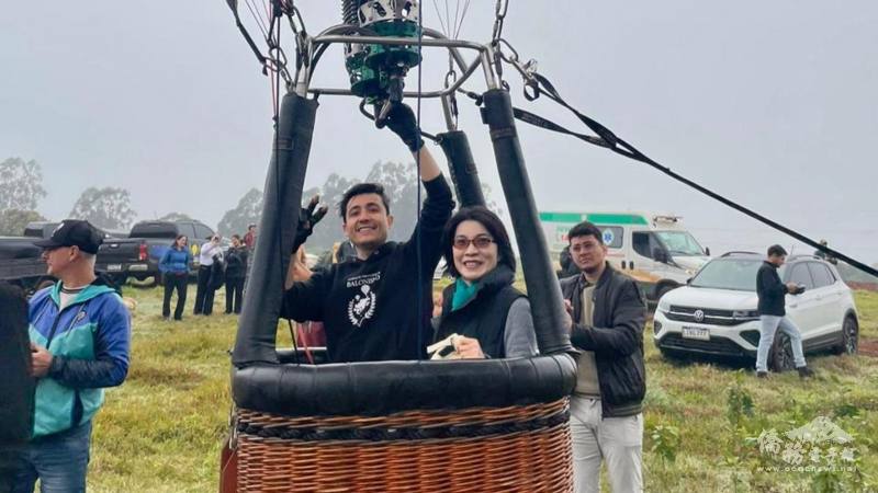 陳慧芬參與27日熱氣球試飛