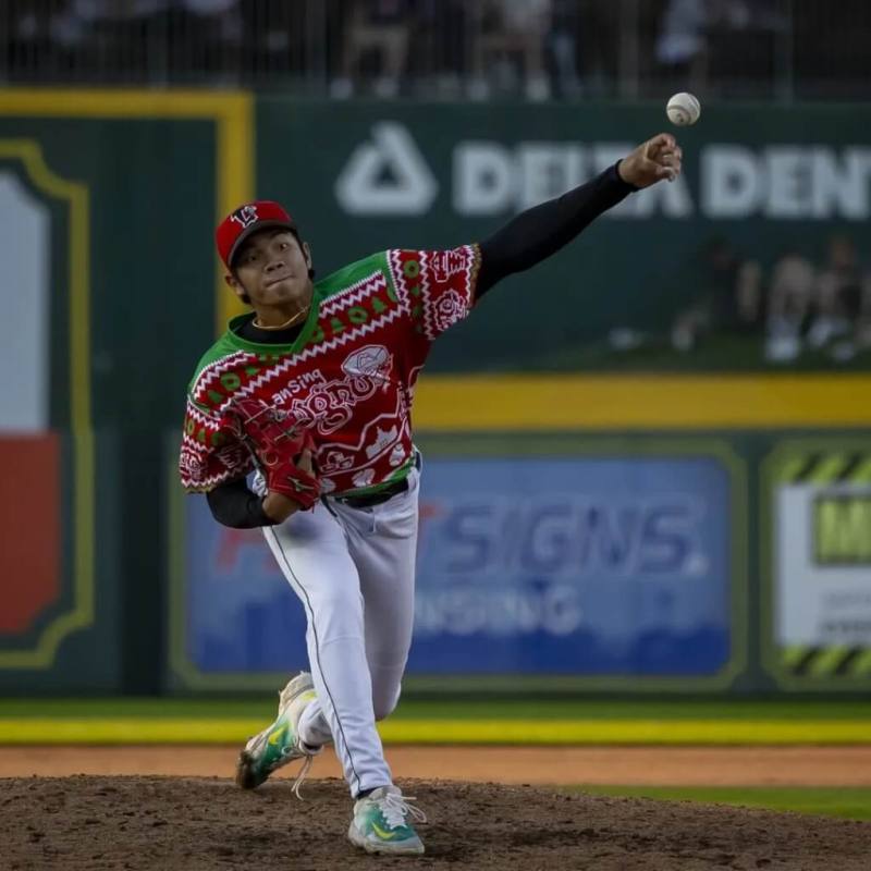 運動家隊台灣左投林維恩。（圖取自instagram.com/lansinglugnuts）