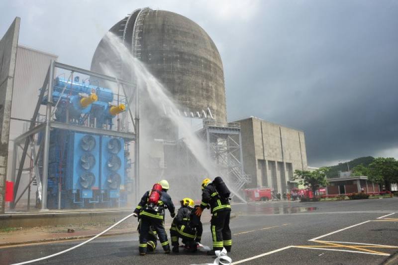 圖為核三廠2014年核安演習畫面