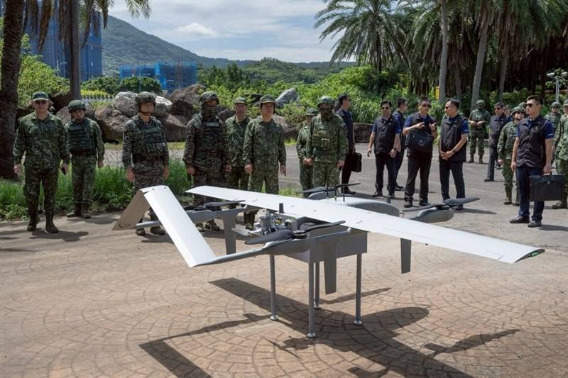 President Lai Ching-te (sixth left) inspects a military unit in New Taipei during the annual Han Kuang military exercises on July 15, 2025. File photo courtesy of the Presidential Office