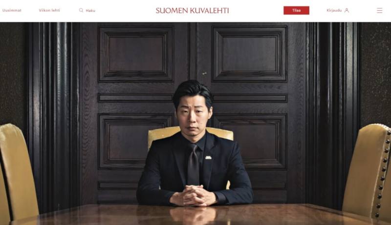 現任駐芬蘭代表林昶佐近日接受芬蘭百年政經雜誌「芬蘭畫報」專訪。（圖取自芬蘭畫報網頁suomenkuvalehti.fi）