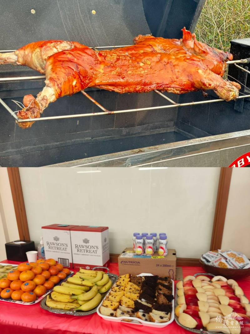 現場準備了烤乳豬及豐盛餐點，讓會員們䀆情享受美好時光