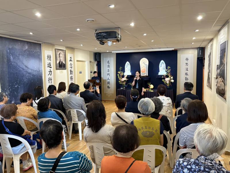 駐法國代表處公使陳珮瑩出席法國慈濟「吉祥月祈福會」致詞