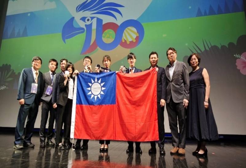 The award-winning Taiwanese team at the International Biology Olympiad, in Quezon City in the Philippines