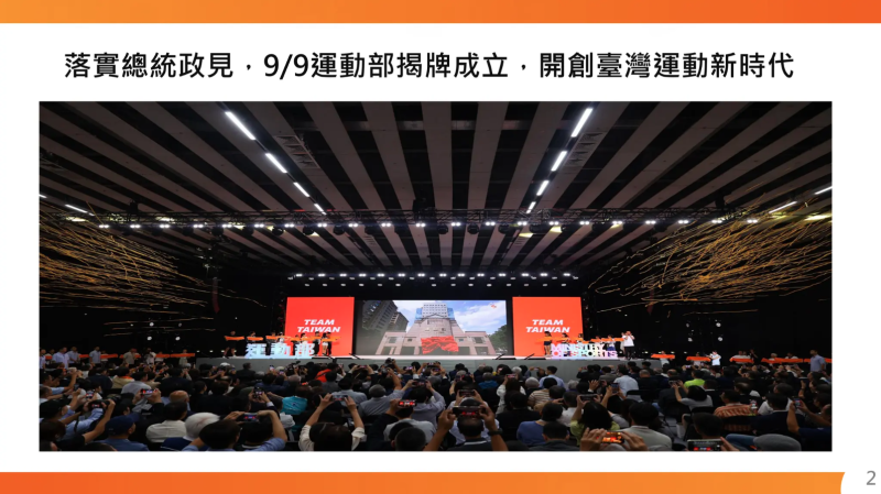 運動部於今（2025）年9月9日「國民體育日」順利成立