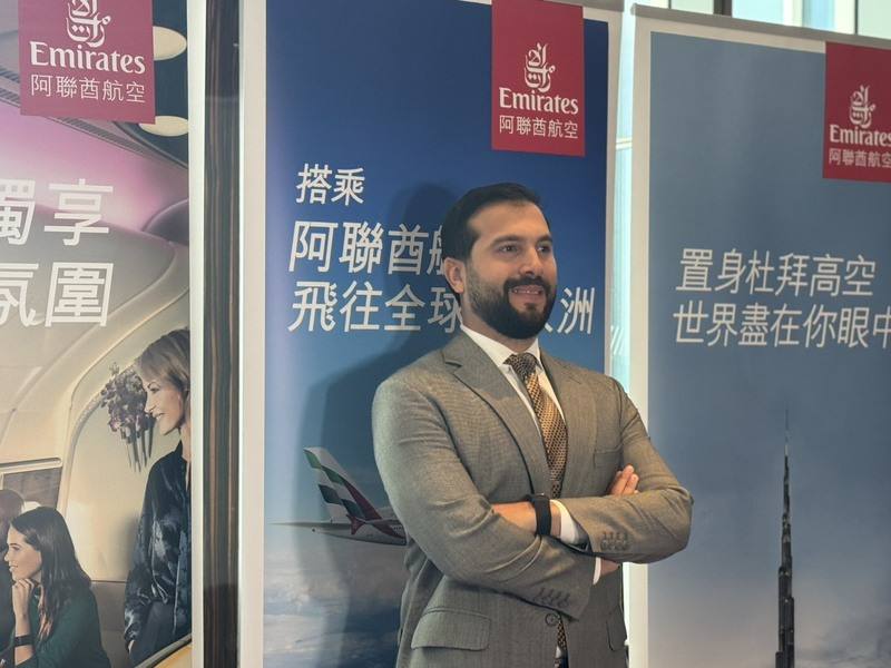 阿聯酋航空台灣總經理勝利（Nasser Bahlooq）（圖）10日表示，台灣航線出發旅客大部分是以歐洲為目的地，像是巴塞隆納、蘇黎世等最熱門，但近期觀察以杜拜為最終目的地的旅客有增加趨勢，赴開羅、北美或南美的也不少