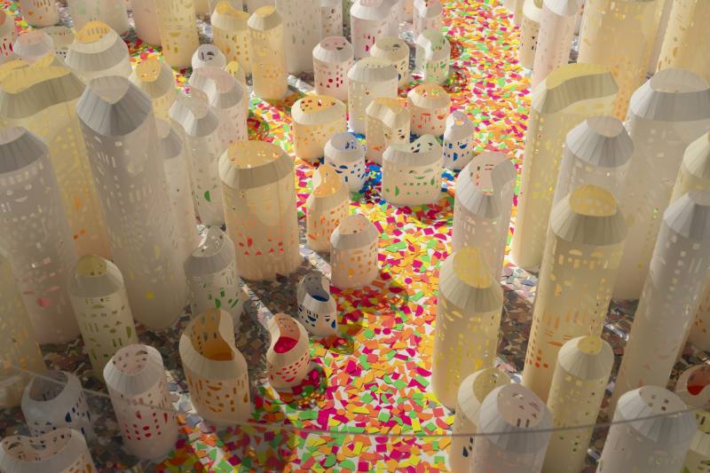 莊惠琳〈細胞城市〉作品局部。