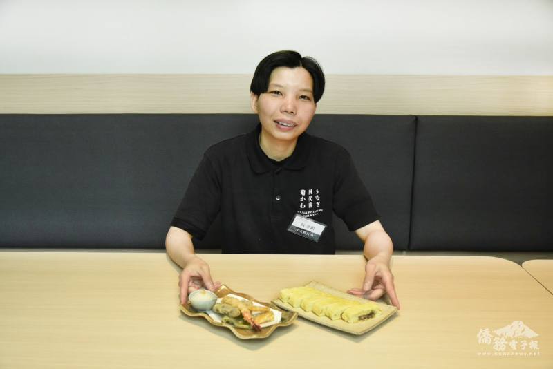 煎蛋捲、炸天婦羅已成為阮金銀的拿手料理