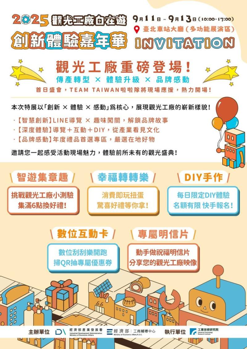 「2025觀光工廠特展 觀光工廠創新體驗嘉年華」活動廣宣DM
