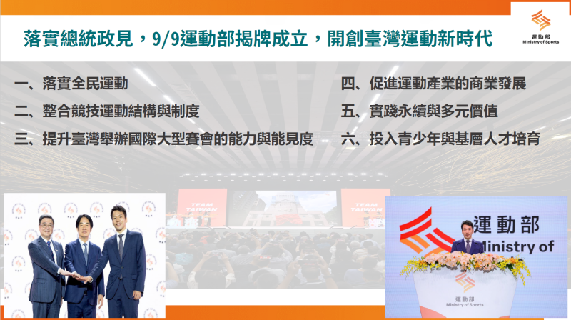 開創臺灣運動新時代