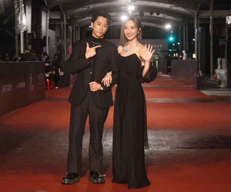 Taiwanese celebrities Hank Chen(left) and Lulu Huan. CNA file photo