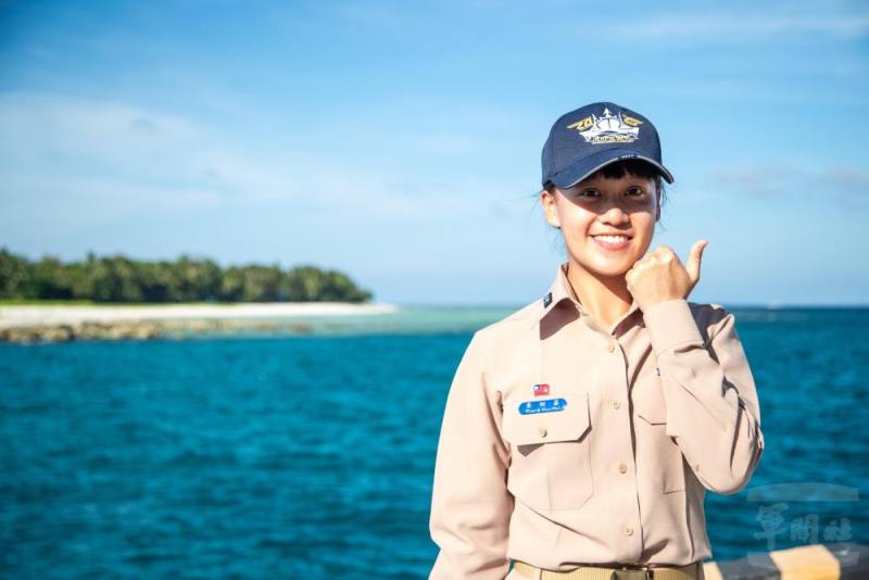 政戰學院黃栩葳對太平島的自然風光印象深刻