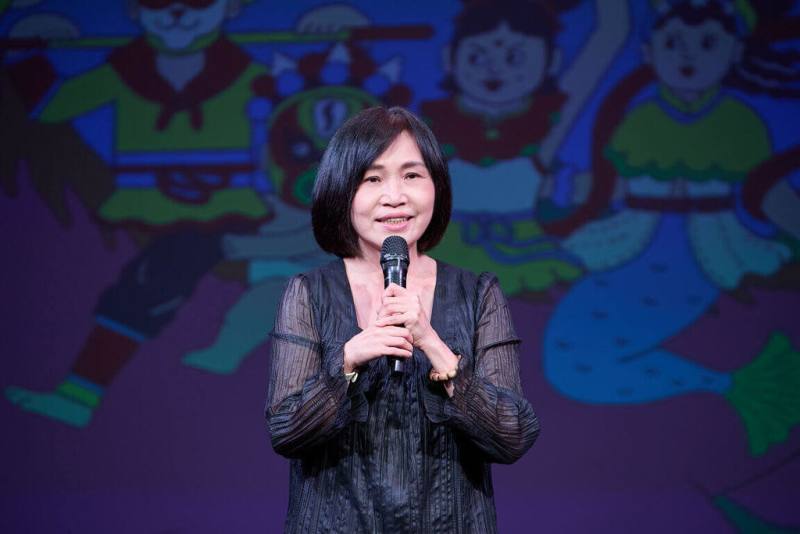 傳藝中心主任陳悅宜16日在「兒童戲曲劇團扶植計畫」記者會中致詞表示，以往傳統戲曲多以成人為觀眾，這個計畫的初衷便是為孩子量身打造專屬的傳統戲曲。（傳藝中心提供）
