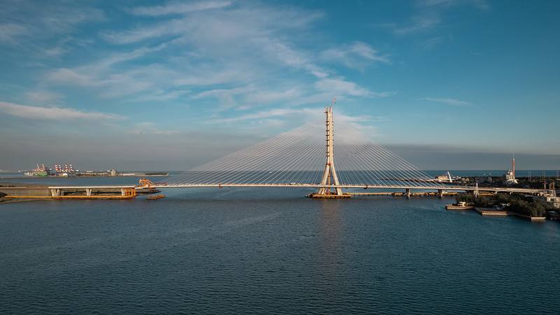 賴清德總統16日上午出席「淡江大橋合龍典禮」