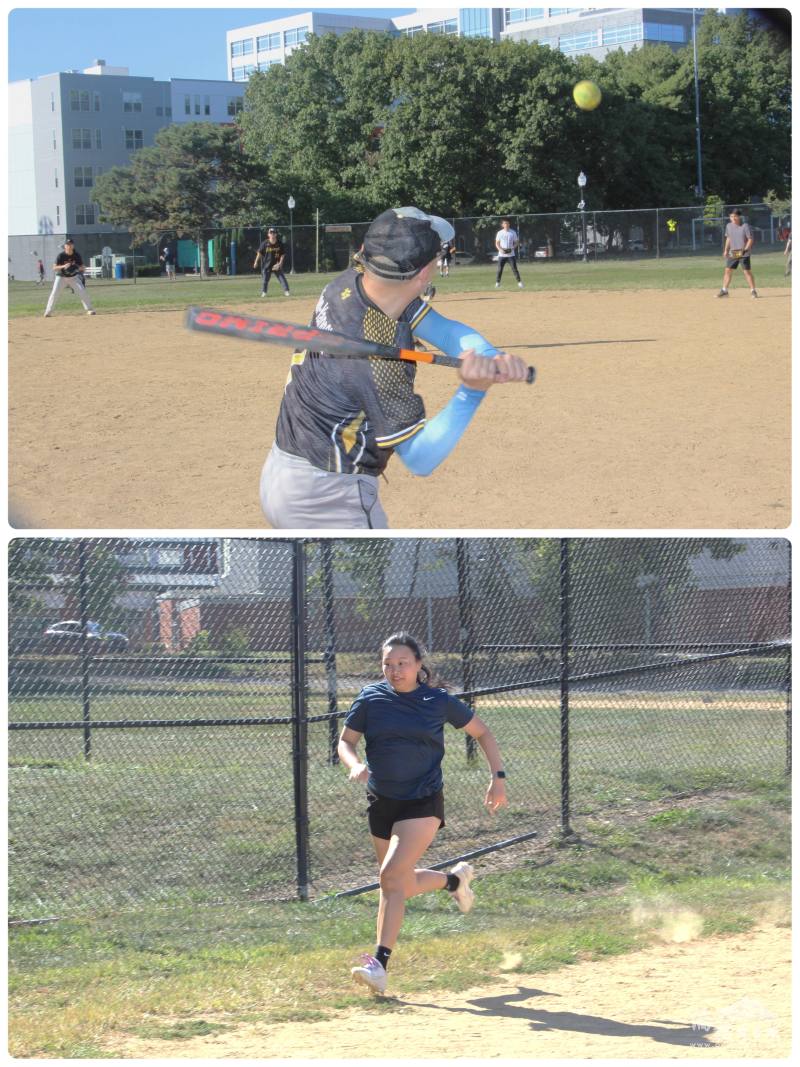 （上圖）蓄勢待擊、（下圖）𡚒奔本壘