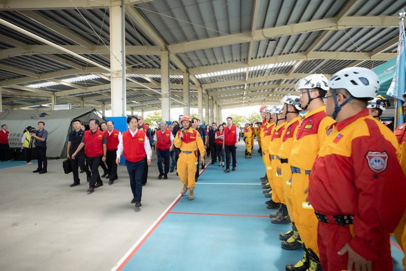 賴清德總統19日上午前往宜蘭視導「114年國家防災日－大規模震災動員演練」