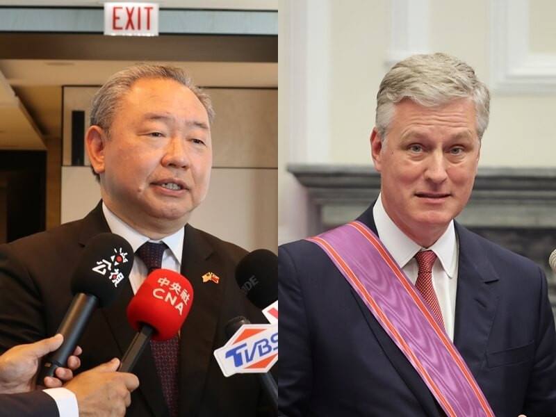 路透社報導指出，台灣駐美代表俞大㵢（左）近日會晤美國前白宮國家安全顧問歐布萊恩（右）