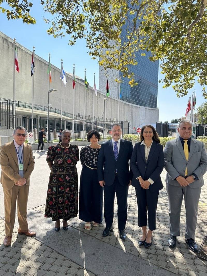 Ambassadors from six of Taiwan’s allied countries—John Silk of the Marshall Islands, Mutryce Williams of Saint Kitts and Nevis, Janine Elizabeth Coye-Felson of Belize, José Alberto Bríz Gutiérrez of Guatemala, Ilana Victorya Seid of Palau, and Tapugao Fal