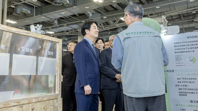 賴清德總統20日上午出席「第七屆危老+都更博覽會」
