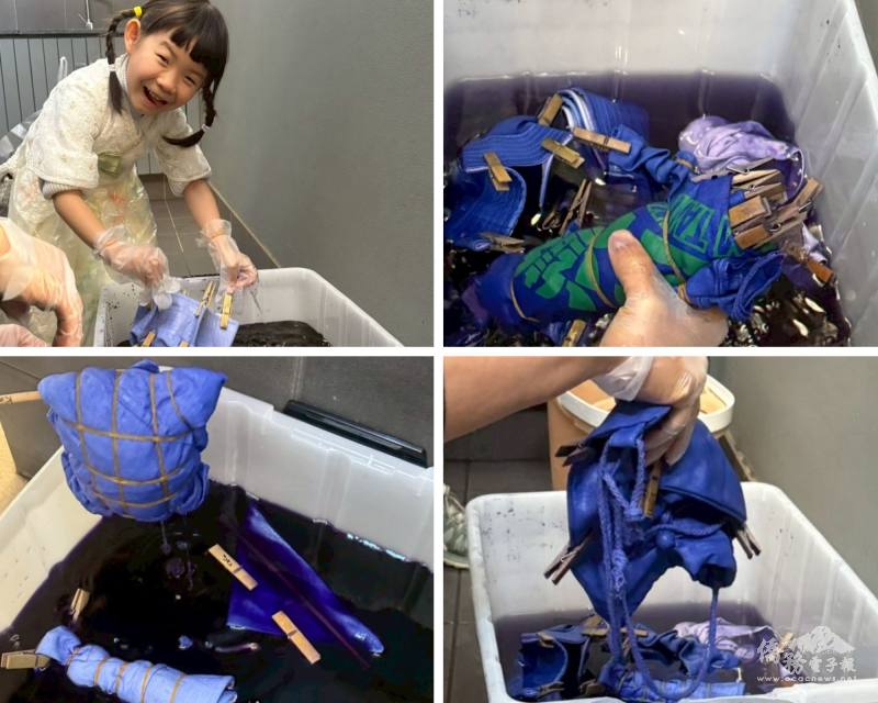 簡單的藍染連4歲小朋友都享受體驗過程
