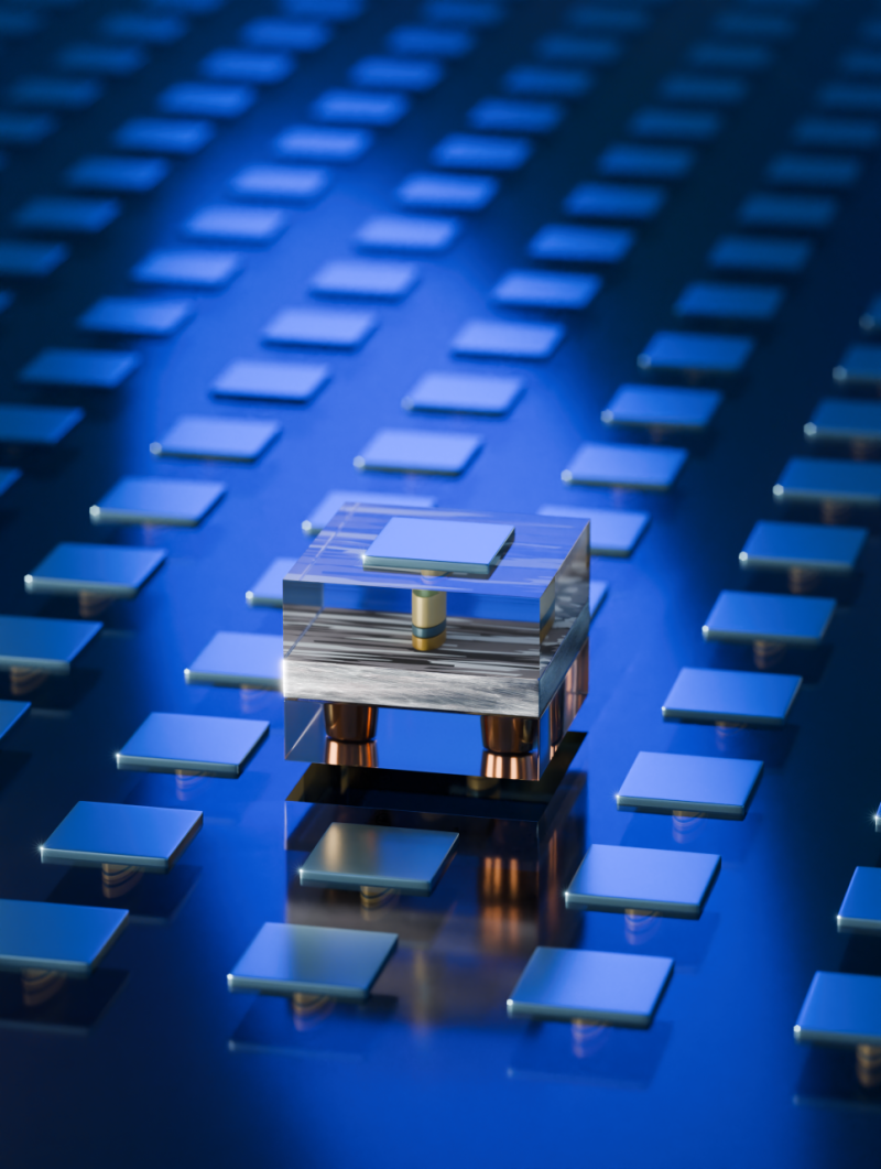 SOT-MRAM元件示意圖，適合運用在半導體製程中的鎢金屬層，使得大規模整合SOT-MRAM具有商用價值。