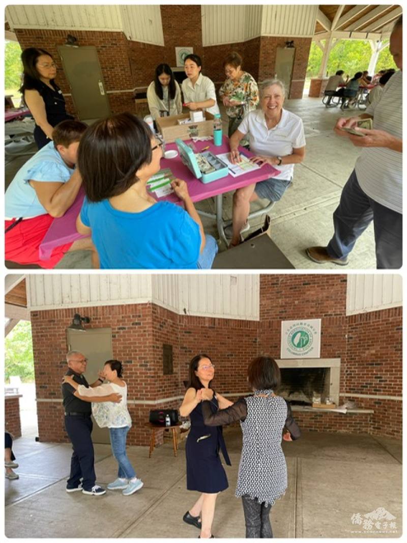 義工幫忙報到、卡拉OK及舞蹈