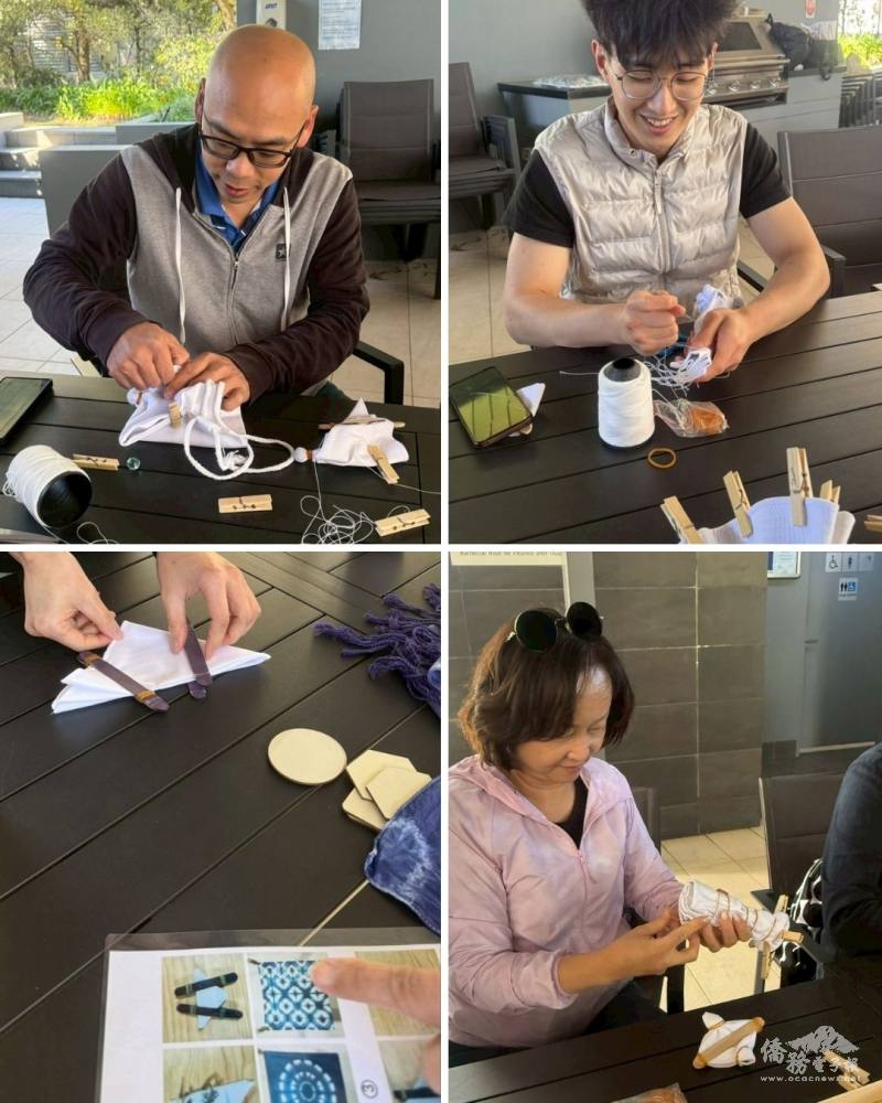 參與者都非常專注設計自己的布料