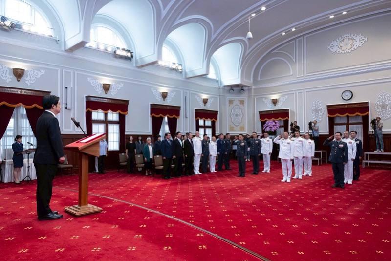 賴清德總統24日上午主持「中華民國114年10月份將官晉任授階典禮」