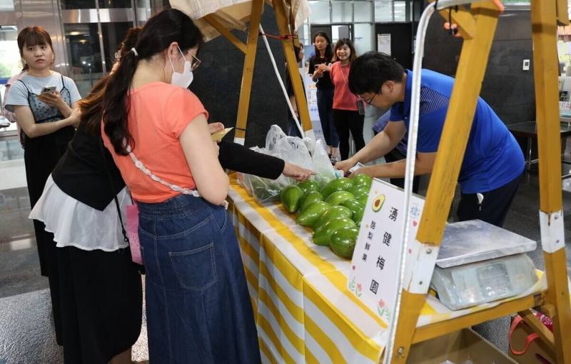 南投縣青年農民聯誼會10月、11月將辦理多場「南投青農市集」，24日在縣府宣傳，展售點包含國道服務區、台中第六市場、台北內湖花市等。（南投縣政府提供）