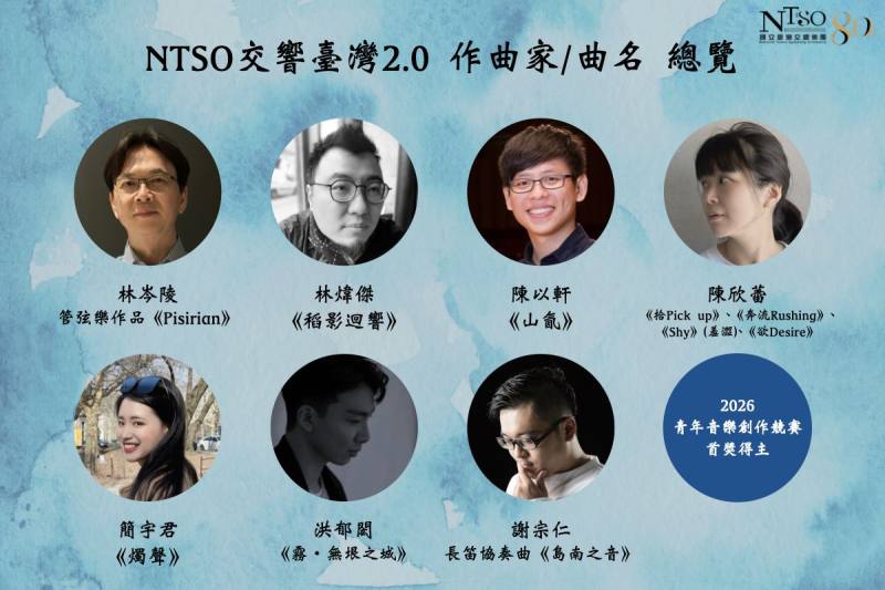 NTSO交響臺灣2.0作曲家／曲名總覽