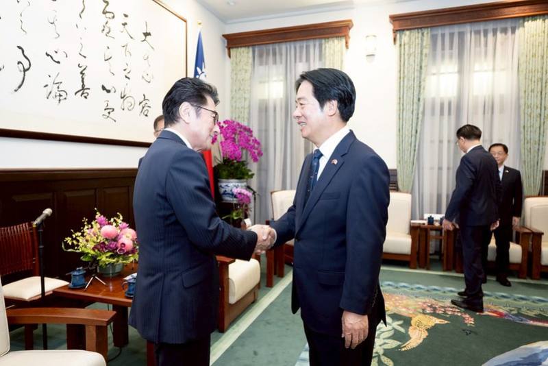 賴清德總統今（30）日上午接見日本參議院自民黨議員會長松山政司乙行