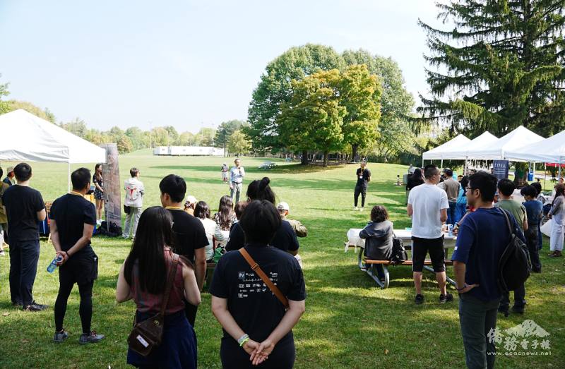 駐多倫多辦事處處長梁毅鵬於金烤盃BBQ燒烤活動中致詞