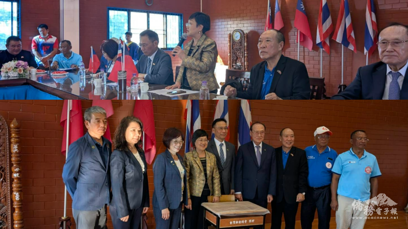 徐佳青參訪華興中學並與清邁地區僑校師長座談；徐佳青參訪華學中學見證臺灣善款捐贈課桌椅