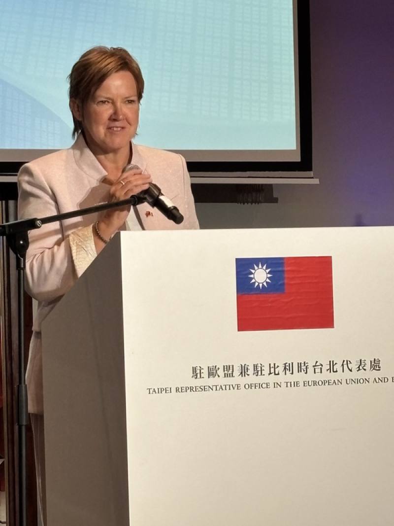 比利時國會友台小組共同主席范荷芙（Els Van Hoof）9月30日出席114年國慶酒會，稱台灣為歐洲尋求多元化的理想夥伴。