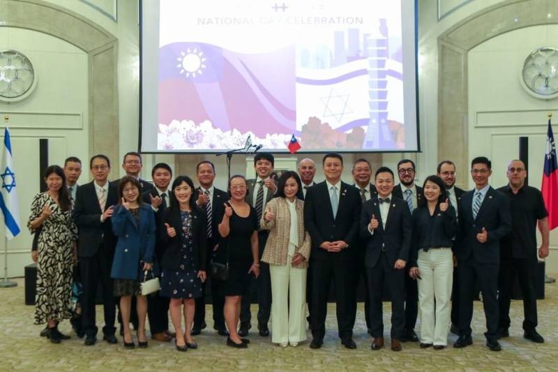 駐以色列代表處9月30日在耶路撒冷辦雙十國慶酒會，吸引200位以色列政要及友台人士參與。（駐以色列代表處提供）