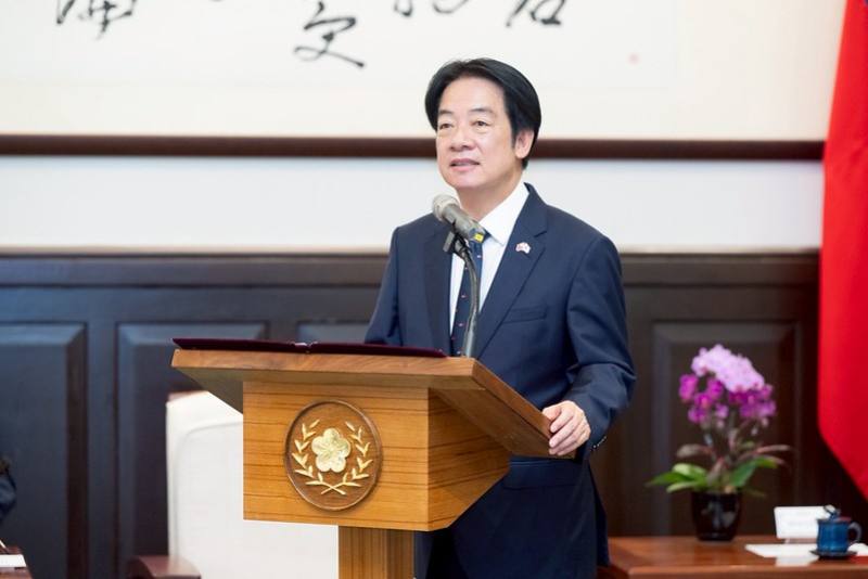 President Lai addresses a delegation led by Japanese Liberal Democratic Party Members' General Assembly in the House of Councillors Chairperson Matsuyama Masaji.