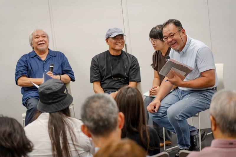 （右起）沈昭良、謝三泰及伊藤俊治於座談會情形（台灣文化中心提供）