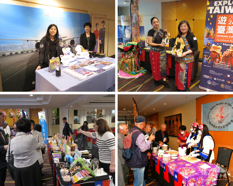 國慶晚會會場設臺灣特色展攤，營造濃厚節日氣氛