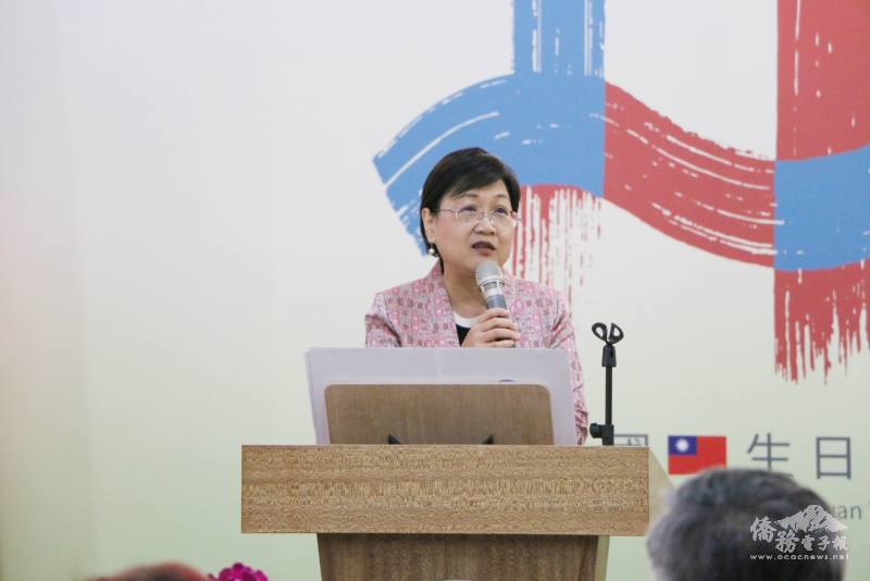 僑委會委員長徐佳青致詞歡迎僑胞返臺，參與114年國慶活動