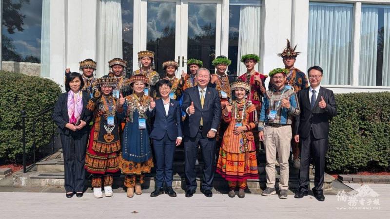 訪團應邀前往雙橡園，與俞大㵢大使共進午餐 （圖：代表處提供）