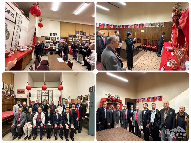 駐西雅圖辦事處處長林美呈參訪合勝堂及溯源公所並合影留念