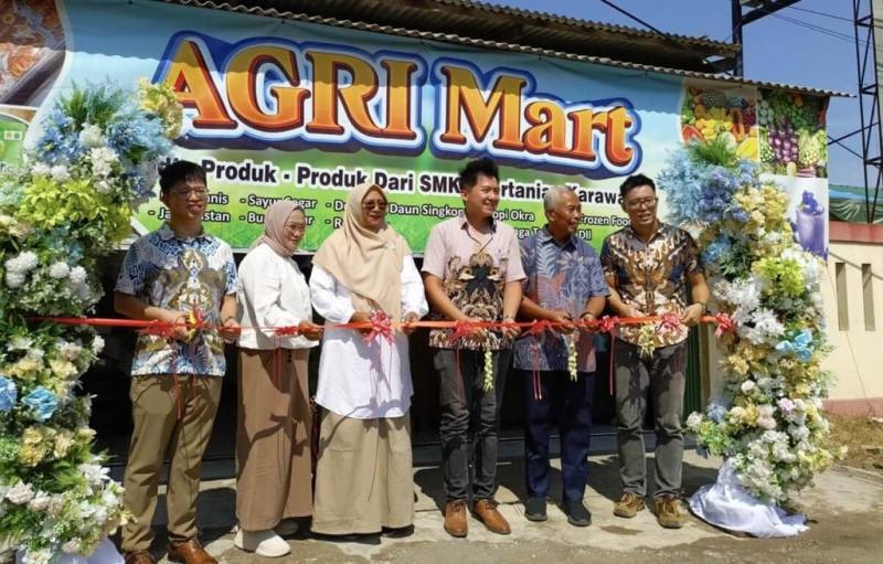 駐印尼技術團指導印尼農業學校經營一間農產商店，並命名為AGRIMART。（駐印尼技術團提供）