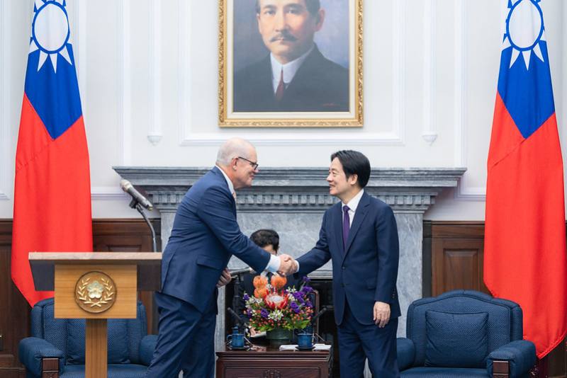 賴清德總統9日上午接見「2025台北安全對話」與會外賓