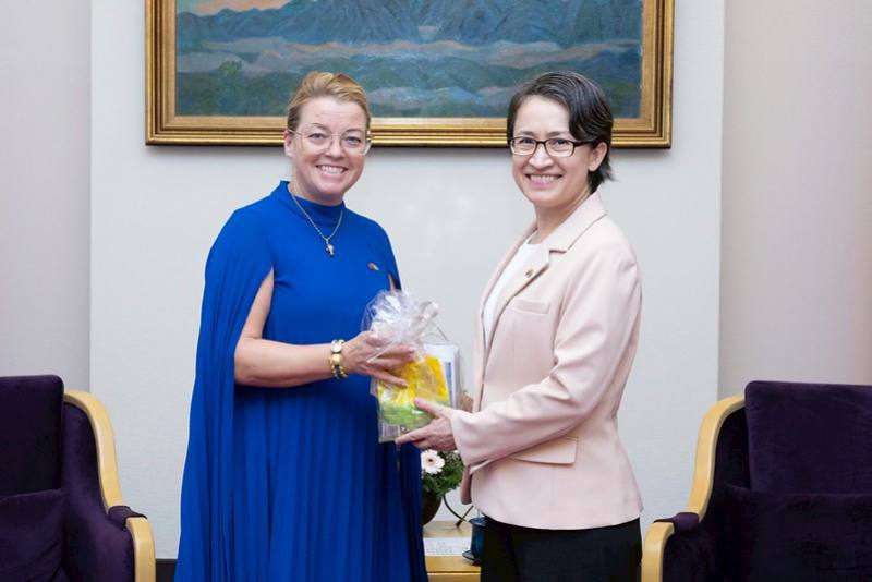 蕭美琴副總統8日上午接見「台瑞典國會議員協會」(STPA)跨黨派訪問團